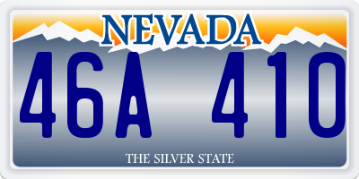 NV license plate 46A410