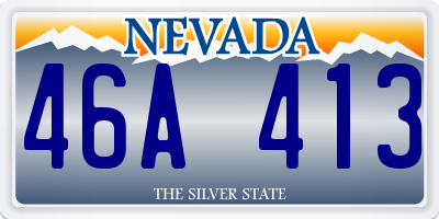 NV license plate 46A413