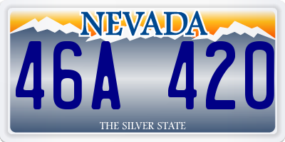 NV license plate 46A420