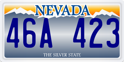 NV license plate 46A423