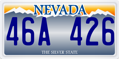 NV license plate 46A426