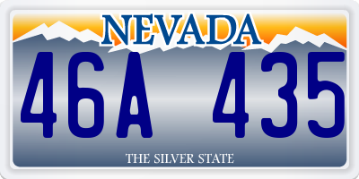 NV license plate 46A435