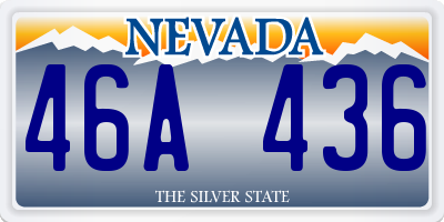 NV license plate 46A436