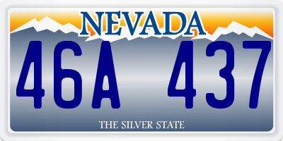 NV license plate 46A437