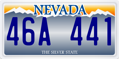 NV license plate 46A441
