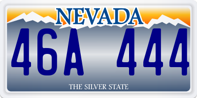 NV license plate 46A444