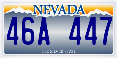 NV license plate 46A447