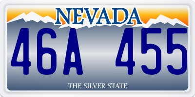 NV license plate 46A455