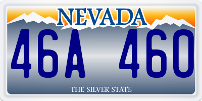 NV license plate 46A460