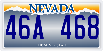 NV license plate 46A468