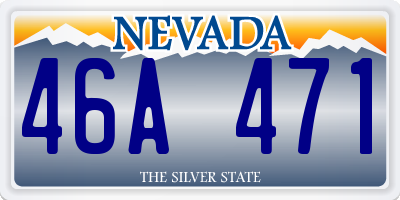 NV license plate 46A471