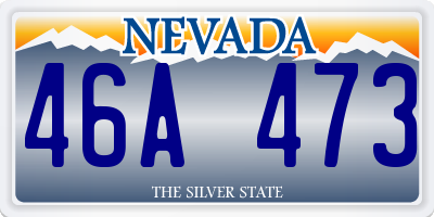 NV license plate 46A473