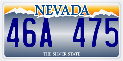 NV license plate 46A475