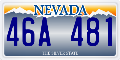 NV license plate 46A481