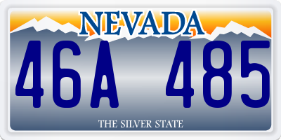 NV license plate 46A485