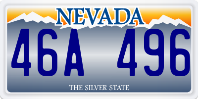 NV license plate 46A496