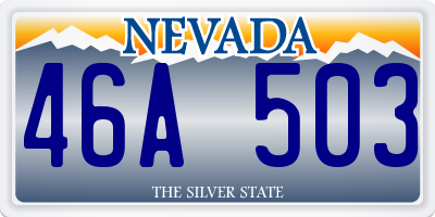 NV license plate 46A503