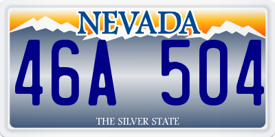 NV license plate 46A504