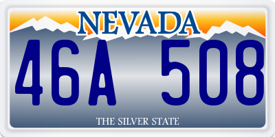 NV license plate 46A508