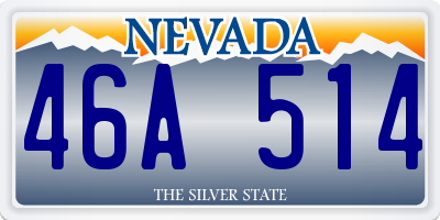 NV license plate 46A514