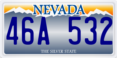 NV license plate 46A532