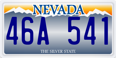 NV license plate 46A541