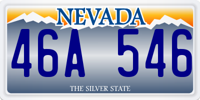 NV license plate 46A546