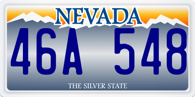 NV license plate 46A548