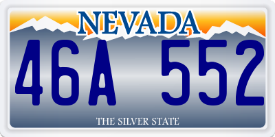NV license plate 46A552