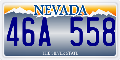 NV license plate 46A558