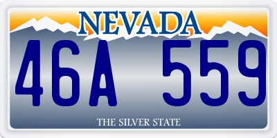 NV license plate 46A559