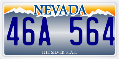 NV license plate 46A564