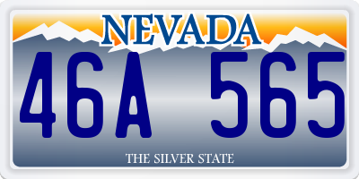 NV license plate 46A565