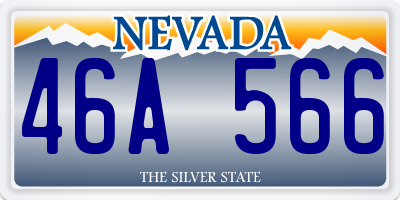 NV license plate 46A566