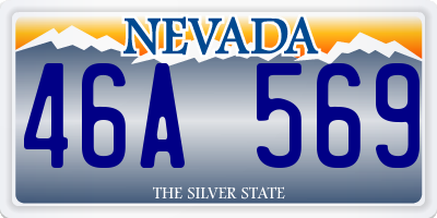 NV license plate 46A569