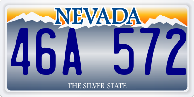 NV license plate 46A572