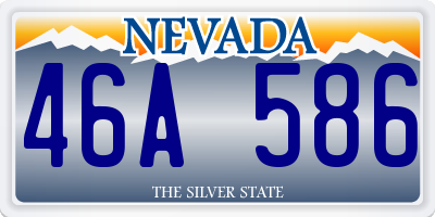 NV license plate 46A586