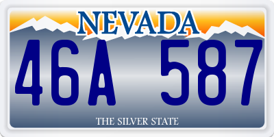 NV license plate 46A587