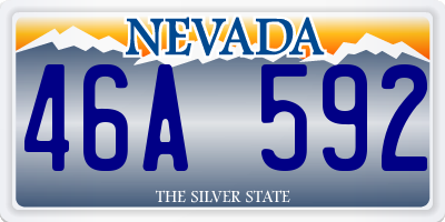 NV license plate 46A592