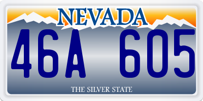 NV license plate 46A605