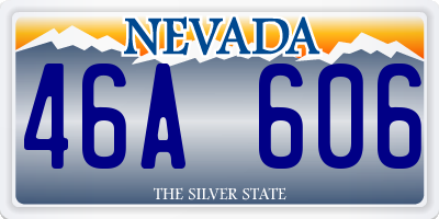 NV license plate 46A606