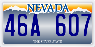 NV license plate 46A607