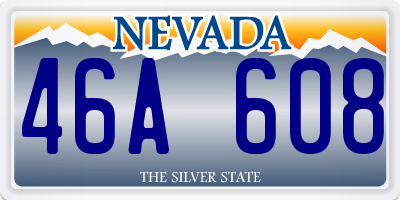 NV license plate 46A608