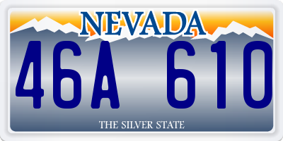 NV license plate 46A610