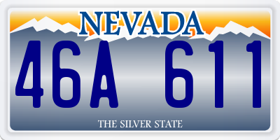 NV license plate 46A611