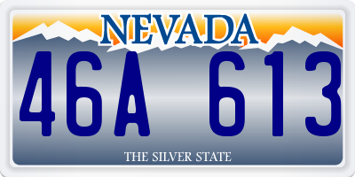 NV license plate 46A613
