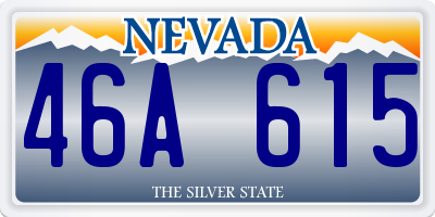 NV license plate 46A615