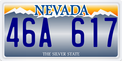NV license plate 46A617