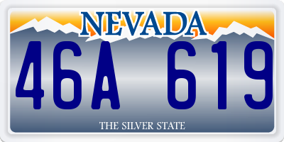 NV license plate 46A619