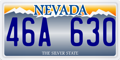 NV license plate 46A630